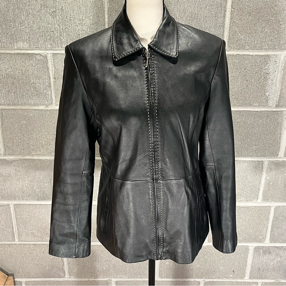 Women’s Modern Essentials leather jacket. - Picture 3 of 13